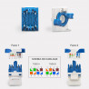 Embase Keystone RJ45 courte Cat6a UTP sans outil
