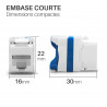 Embase Keystone RJ45 courte Cat6a UTP sans outil