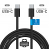 Câble USB-C USB-C 3.1 60W Nylon tressé, mâle mâle, 1,00m Noir