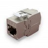 Embase RJ45 Cat6a FTP sans outil - blindé métal zinc nickelé
