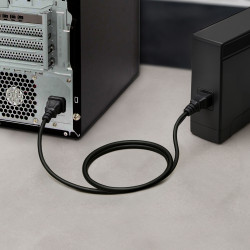 Rallonge alimentation IEC C13 / IEC C14 10A/250V 1.80 Mètre noire S