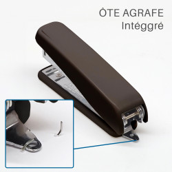 Agrafeuse de Bureau 30 feuilles Mécanisme métal 24/6 et 26/6 - Noir