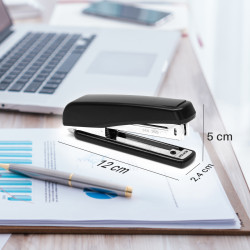 Agrafeuse de Bureau 30 feuilles Mécanisme métal 24/6 et 26/6 - Noir