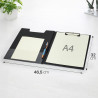 Pack de 5 Portes bloc A4 à rabat avec pince - PVC double face - Noir