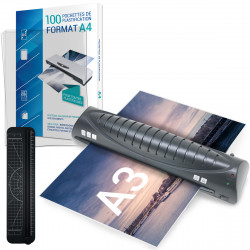 Plastifieuse Pro A3  pack avec 100 pochettes A4 et...