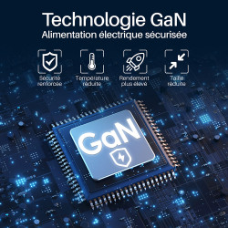 Kit chargeur 65W GaN + câbles USB-C 100W 1m + 2m noir