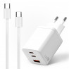 Chargeur 65W GaN 3 ports avec câble USB-C 60W