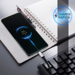 Lot 2 câbles USB-C 3.2 charge rapide 100W nylon tressé noir 1m