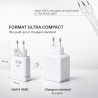Pack Chargeur 45W GaN + Câble USB-C vers USB-C 2m Nylon - Blanc