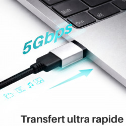 Adaptateur USB 3.1 Type C mâle / USB 3.0 femelle