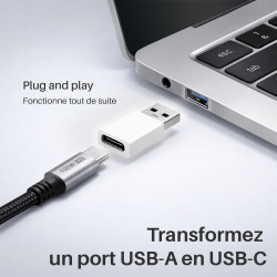 Adaptateur USB C vers USB A 3.0 5Gbps monobloc compact