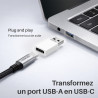 Adaptateur USB C vers USB A 3.0 5Gbps monobloc compact