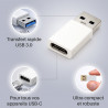 Adaptateur USB C vers USB A 3.0 5Gbps monobloc compact