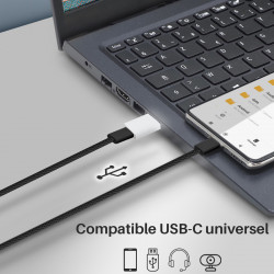 Adaptateur USB C vers USB A 3.0 5Gbps monobloc compact