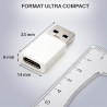 Adaptateur USB C vers USB A 3.0 5Gbps monobloc compact
