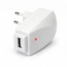 Chargeur USB 1A compact prise coudée avec voyant lumineux