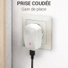 chargeur usb coudée gain de place