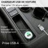 Mini chargeur USB de Voiture prise Allume cigare Blanc