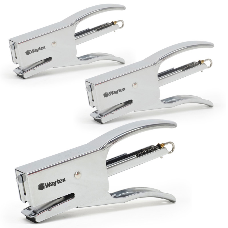 Lot de 3 pinces agrafeuses métal compactes 25 feuilles 24/6 26/6