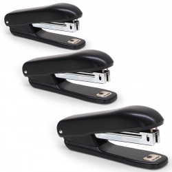 Lot de 3 agrafeuses manuelles noires n°10