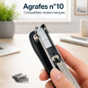 Lot 5 boîtes agrafes n°10 10/4 galvanisées 5000 pièces bureau