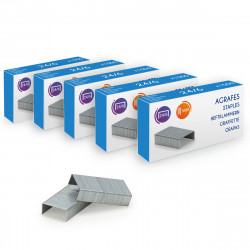 Lot 5 boîtes agrafes 24/6 galvanisées 5000 pièces bureau compatibles agrafeuses 26/6