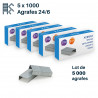 Lot de 5000 agrafes 24/6 pour agrafeuse de bureau