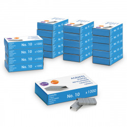 Lot 20 boîtes agrafes n°10 10/4 galvanisées 20000 pièces bureau