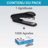 Pack agrafeuse de bureau et 1000 agrafes n°10 capacité 12 feuilles
