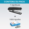 Agrafeuse de bureau + 1000 agrafes n°24/6