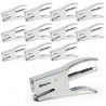 Lot de 12 pinces agrafeuses métal compactes 25 feuilles 24/6 26/6