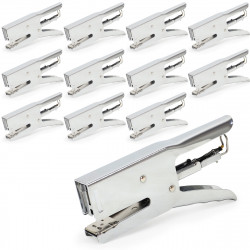 Lot de 12 pinces agrafeuses métal compactes 25 feuilles...