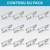 Lot de 12 pinces agrafeuses métal compactes 25 feuilles 24/6 26/6