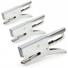 Lot de 3 Pinces agrafeuses métal chromé 30 feuilles 24/6 26/6