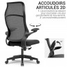 fauteuil de bureau accoudoirs réglables 2D
