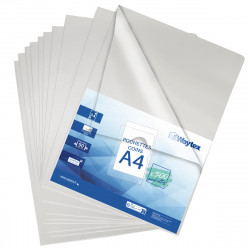Pochettes coin A4 lisses x500 | 90µm transparentes