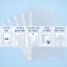 Lot 500 pochettes perforées transparentes A4 60 microns