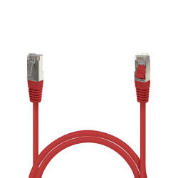 Câble réseau RJ45 Cat. 6 100% cuivre blindé FTP rouge 1.00m