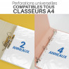 Pochettes perforées transparentes A4 50 microns grainée x50