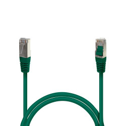 Câble réseau RJ45 Cat. 6 100% cuivre blindé FTP vert 1.00m