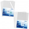 Pack 100 pochettes A4 50 perforées et 50 coin transparentes