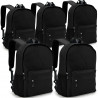 Lot de 5 sacs à dos polyvalents noir 25L avec poche PC 15,6''