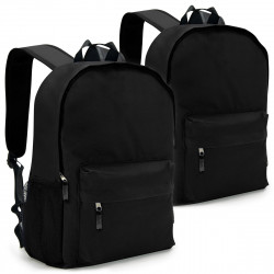 Lot de 2 sacs à dos polyvalents noir 25L avec poche PC...