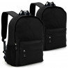 Lot de 2 sacs à dos polyvalents noir 25L avec poche PC 15,6''