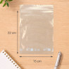 100 Sachets Zip Transparents 15x22 cm Refermables Alimentaires
