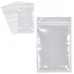 100 Sachets Zip Transparents 10x15 cm Refermables...