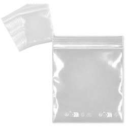 100 Sachets Zip Transparents 10x10 cm Refermables...