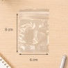 100 Sachets Zip Transparents 6x8 cm Refermables Alimentaires