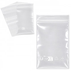100 Sachets Zip Transparents 6x8 cm Refermables Alimentaires
