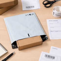 100 Enveloppes Expédition 15x20 cm Opaques Autocollantes LDPE